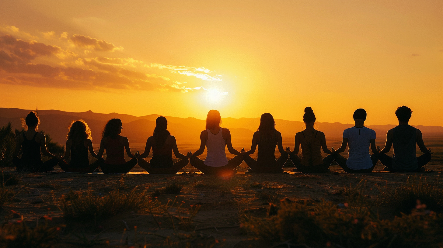 Молода жінка медитує у позі лотоса